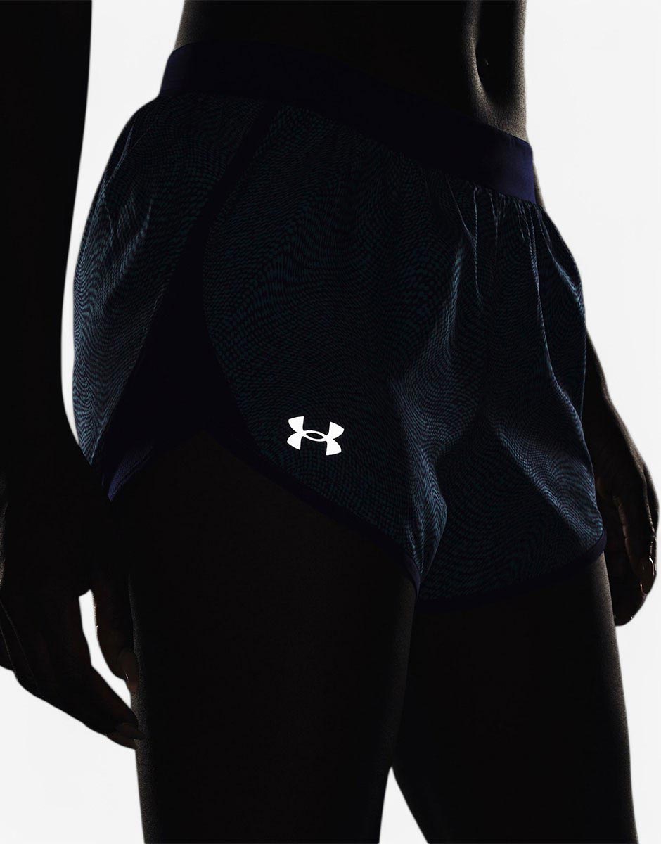 UNDER ARMOUR Fly By 2.0 Printed Short Blue