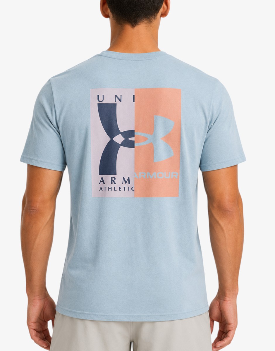 UNDER ARMOUR Live Evol Logo Ss Tee Blue