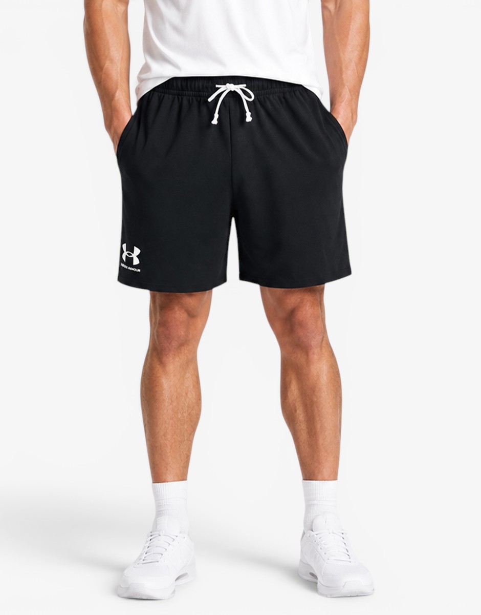 UNDER ARMOUR Men Rival Terry 6 Shorts Black