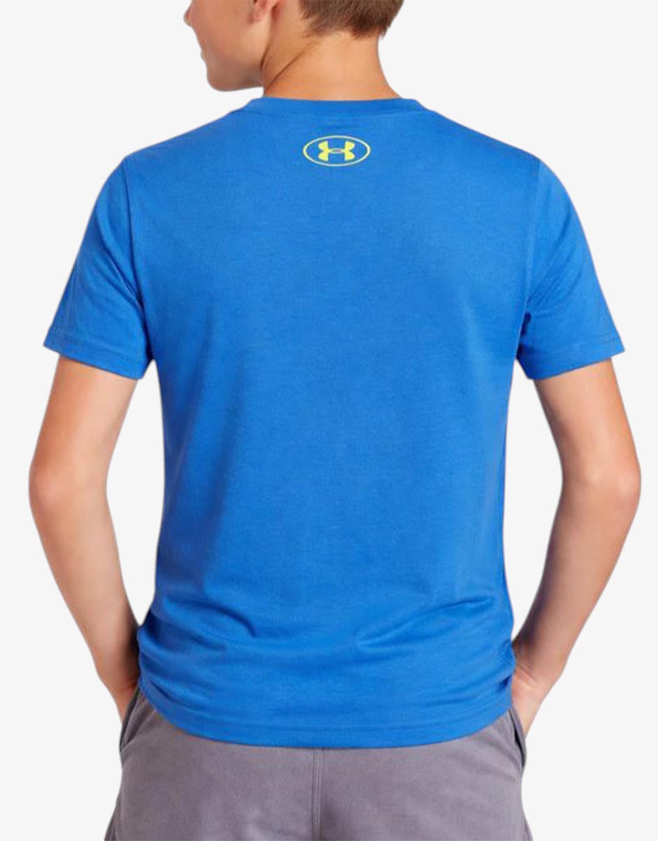 UNDER ARMOUR Overlay Wordmark Tee Blue