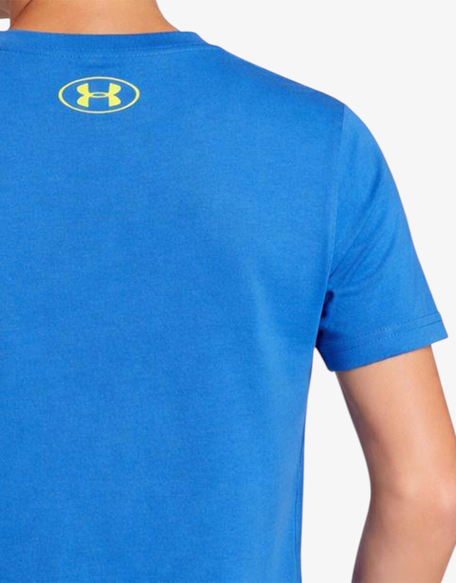 UNDER ARMOUR Overlay Wordmark Tee Blue