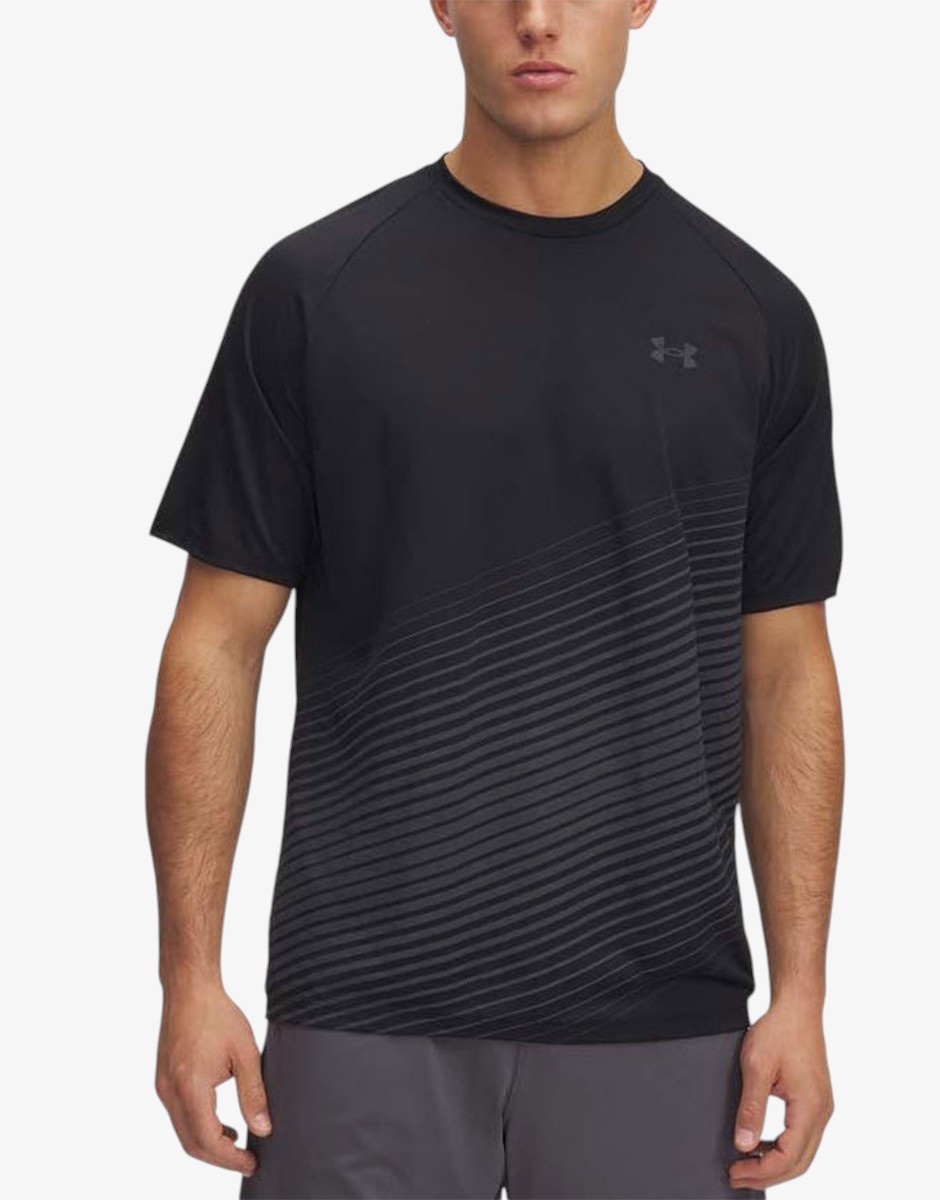 UNDER ARMOUR Tech Fade Ss Tee Black/Titan Gray