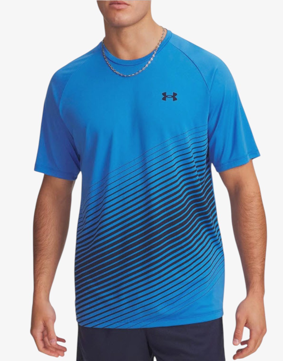 UNDER ARMOUR Tech Fade Ss Тее Blue