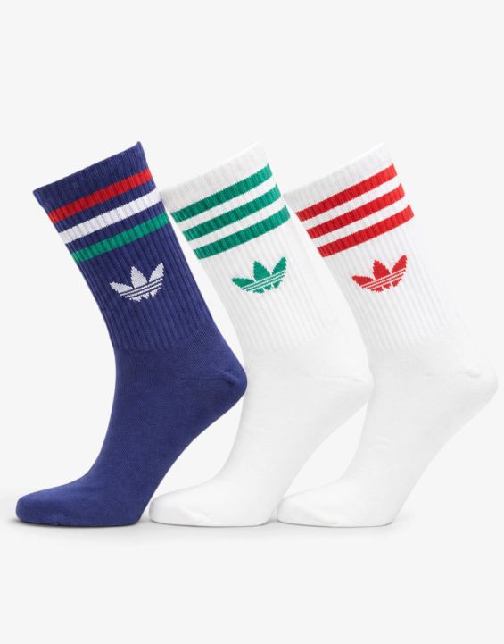 ADIDAS 3-pairs 3S Crew Socks Victory Blue · KR5155