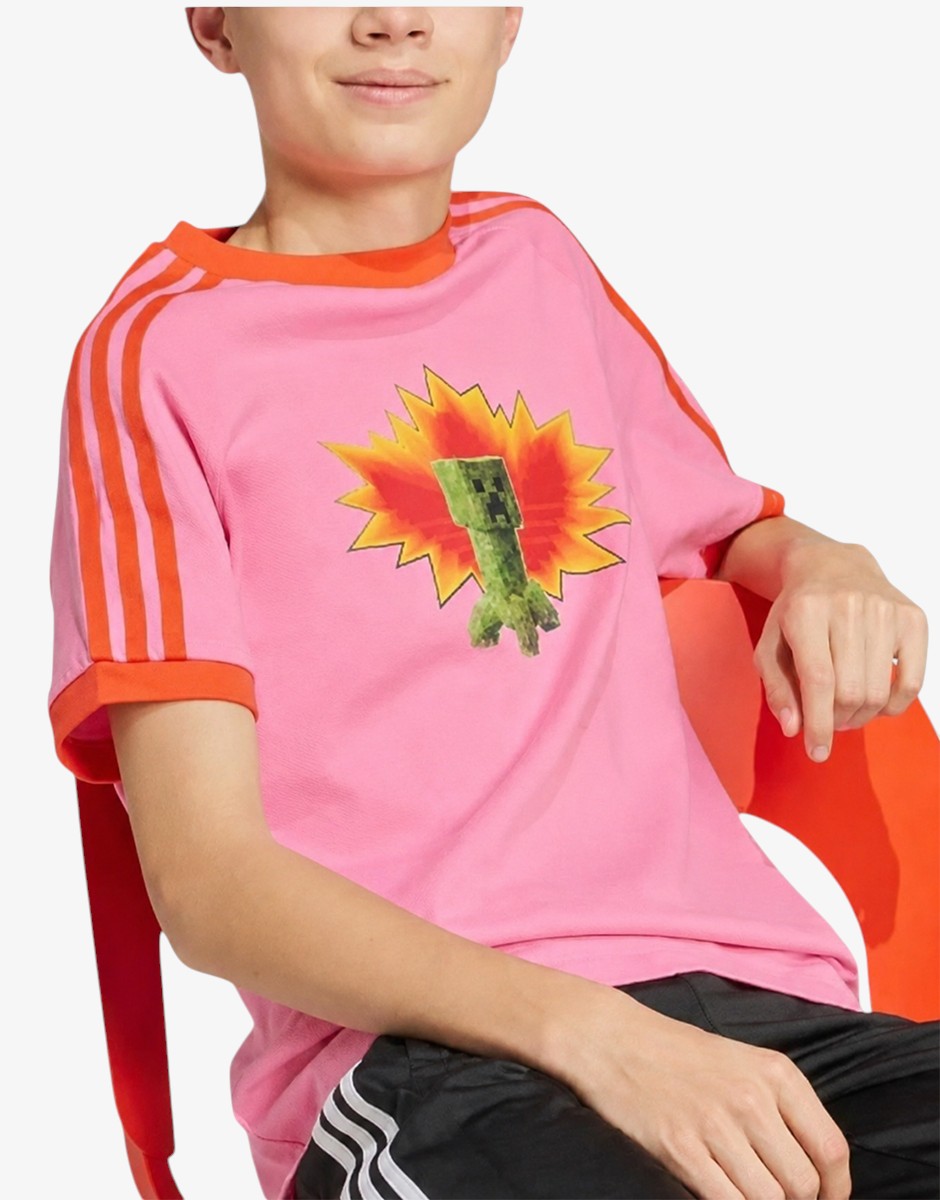 ADIDAS Originals x Minecraft Graphic T-Shirt Pink