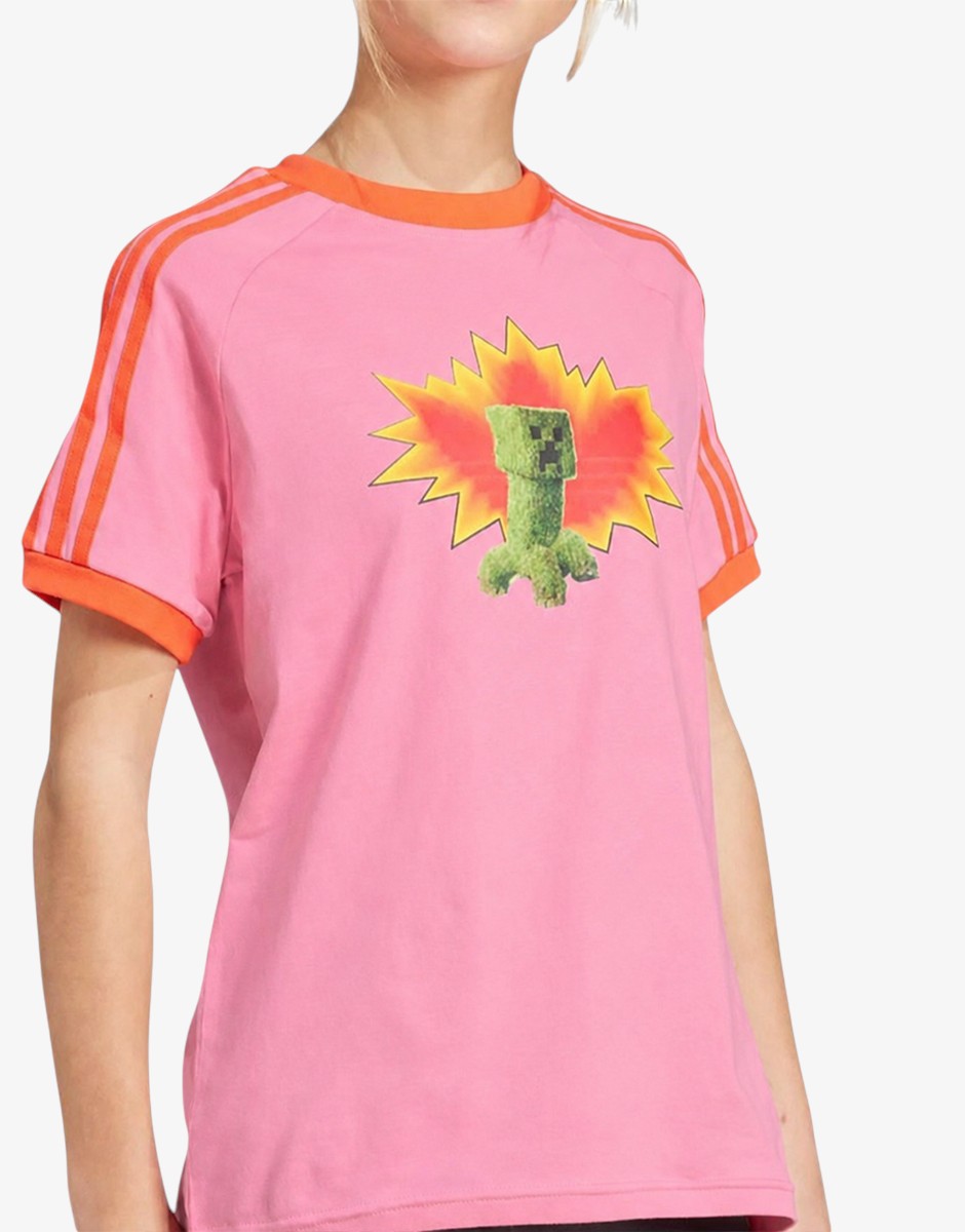ADIDAS Originals x Minecraft Graphic T-Shirt Pink