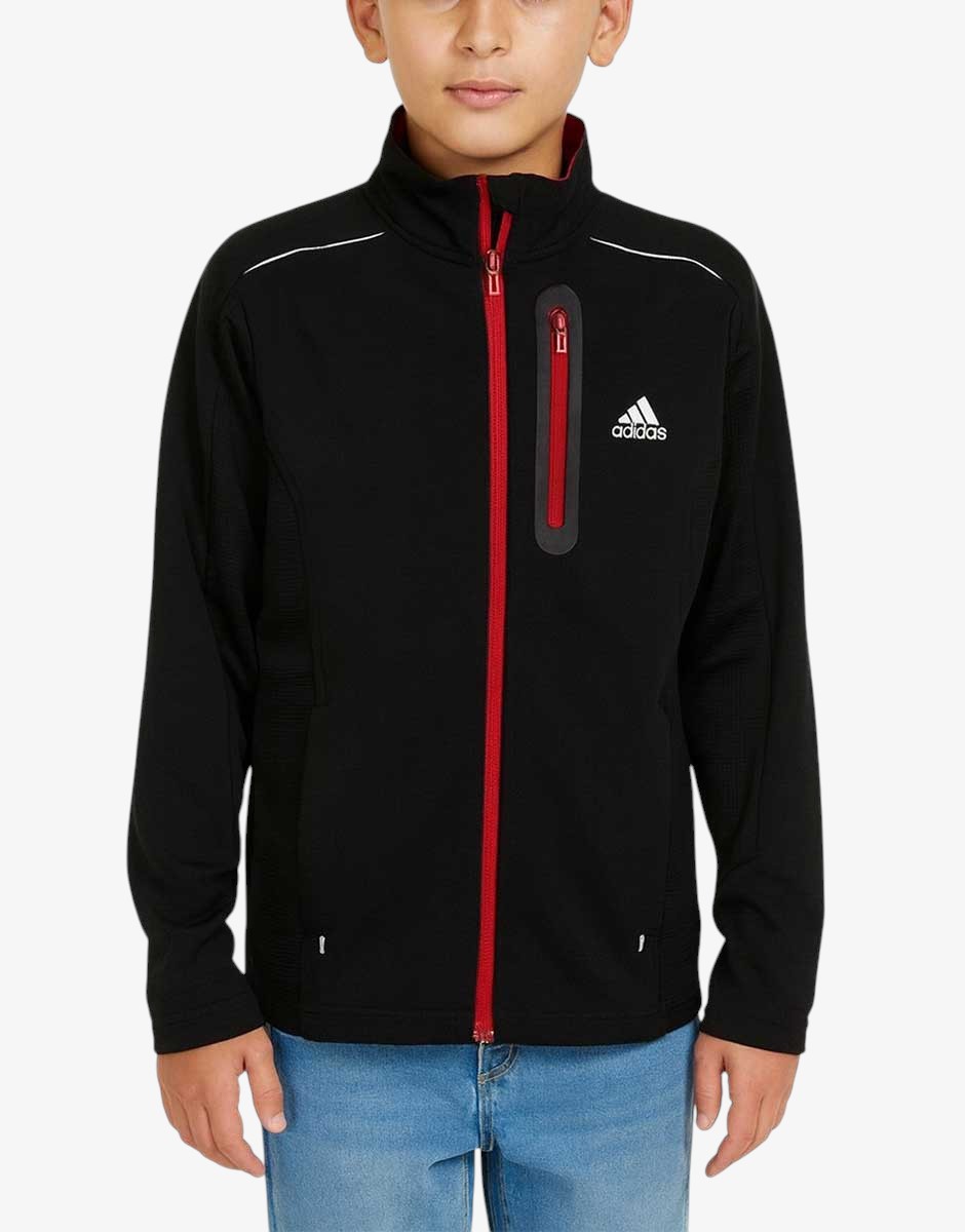 ADIDAS Xfg Tech Inspired Cover Up Jersey Top Black