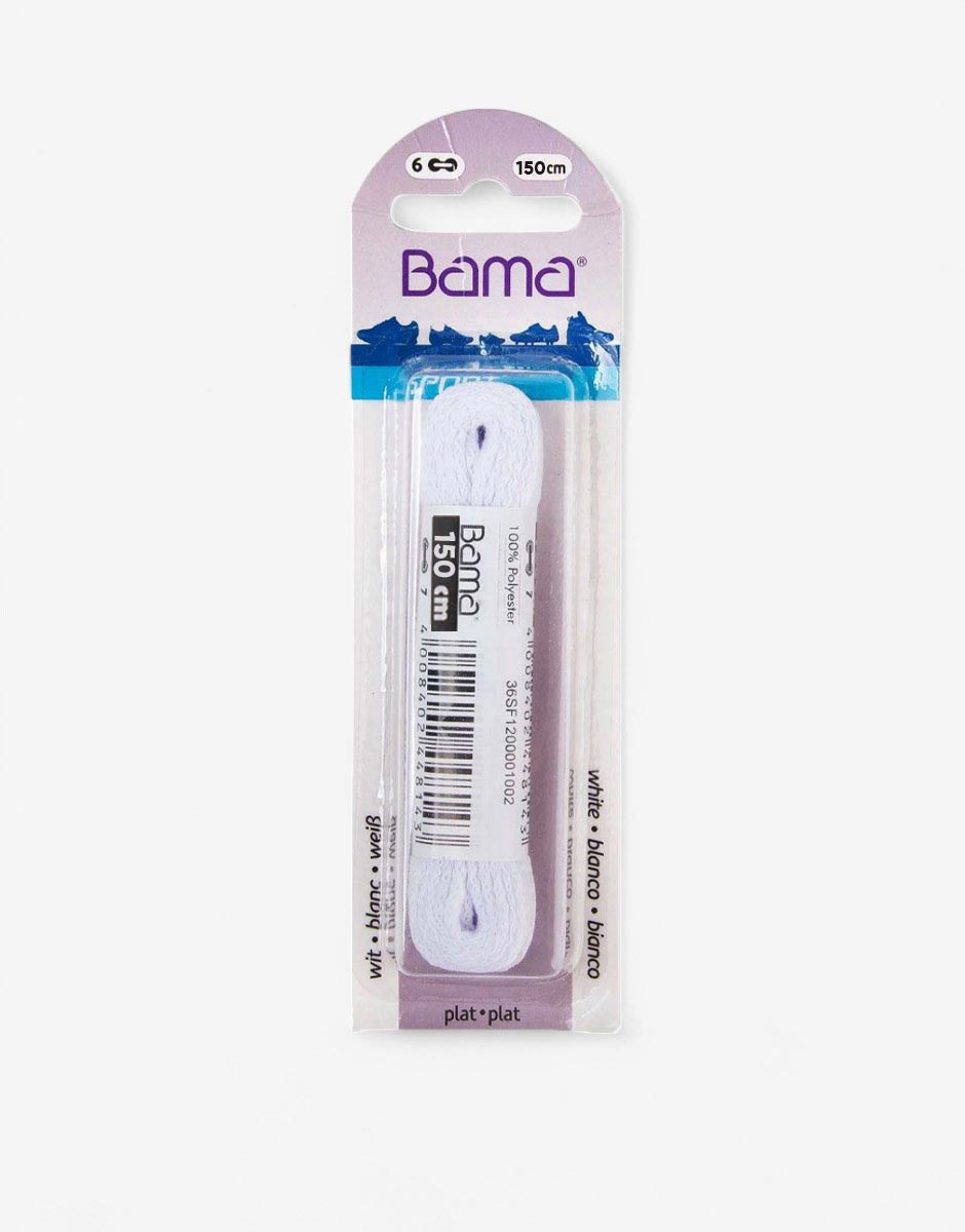 BAMA Flat Laces White 150cm