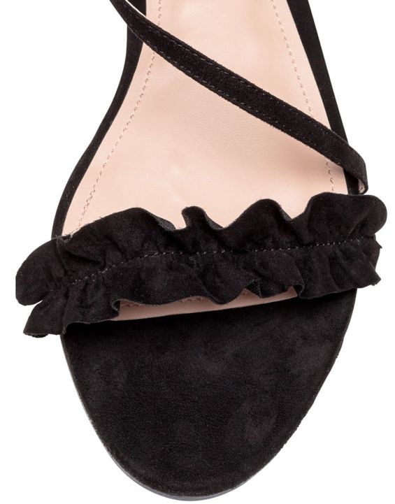 'H&M Suede Sandals Black