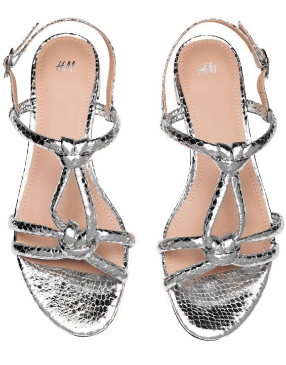 'H&M Knots Sandals Silver
