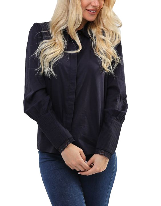 'VERO MODA Long Cuff Shirt Navy