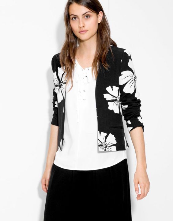 'MANGO Flower Blazer