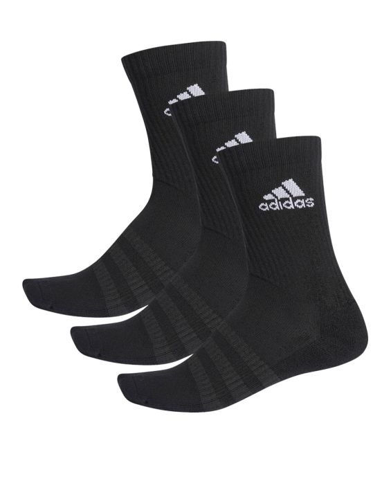 'ADIDAS 3 Pairs Cushioned Crew Socks Black M