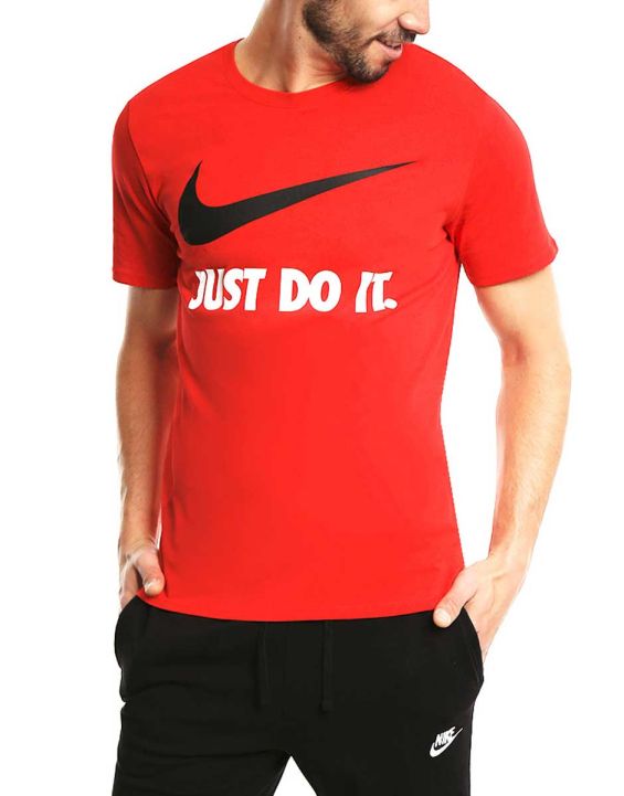 'NIKE Just Do It Logo Swosh Tee Red