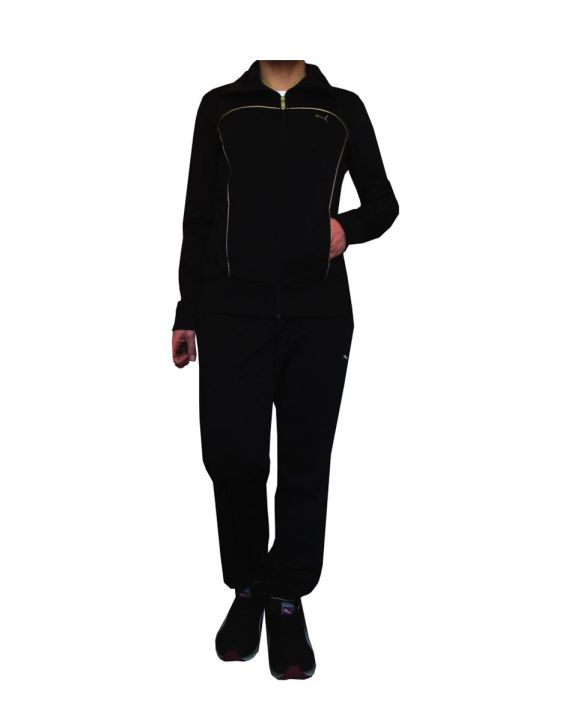 'PUMA Poly Closed Tracksuit Black