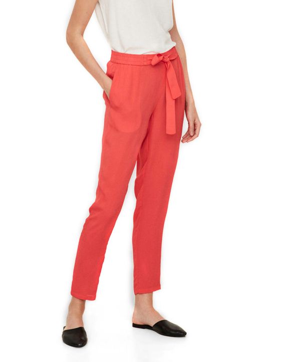 'VERO MODA Cameo Bow Pant Red
