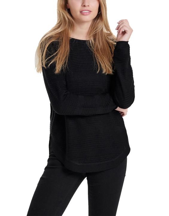 'ONLY Solid Knitted Pullover Black