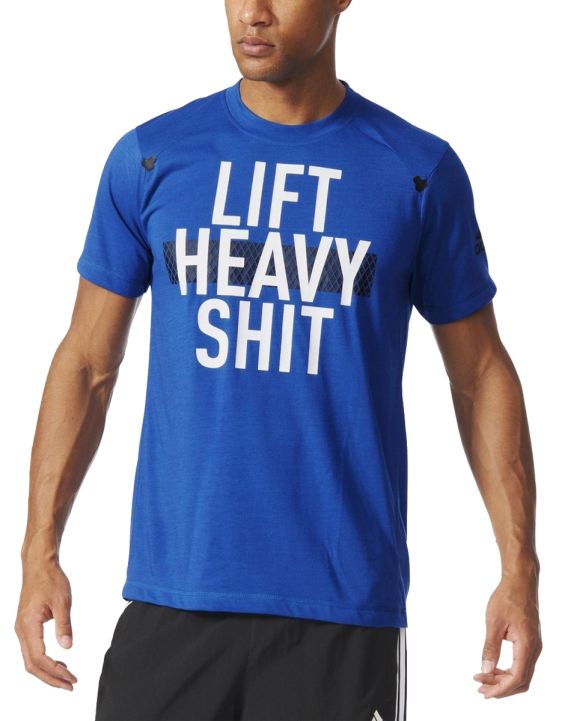 'ADIDAS Workout Graphic Tee Blue