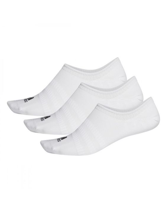 'ADIDAS No Show Socks 3-Pairs White