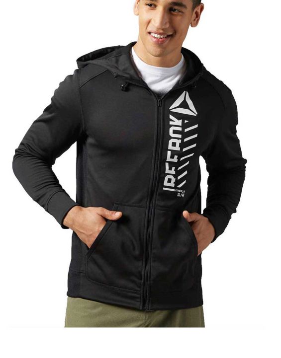 'REEBOK Workout Ready Warm Full Zip Hoodie