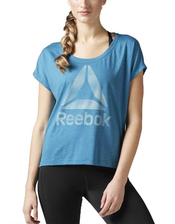 'REEBOK Burnout Tee Camo Blue