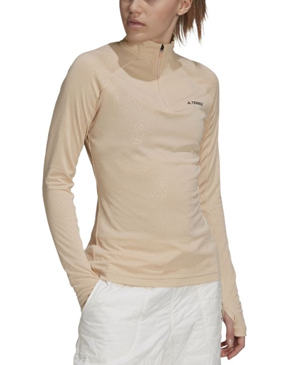 'ADIDAS Terrex Tracerocker 1/2 Zip Long Sleeve Tee Beige