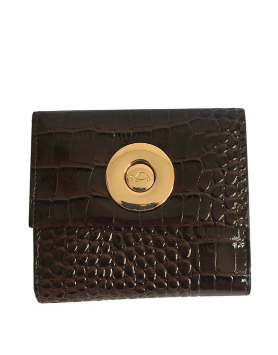 'CARPISA Leather Glossy Wallet Brown