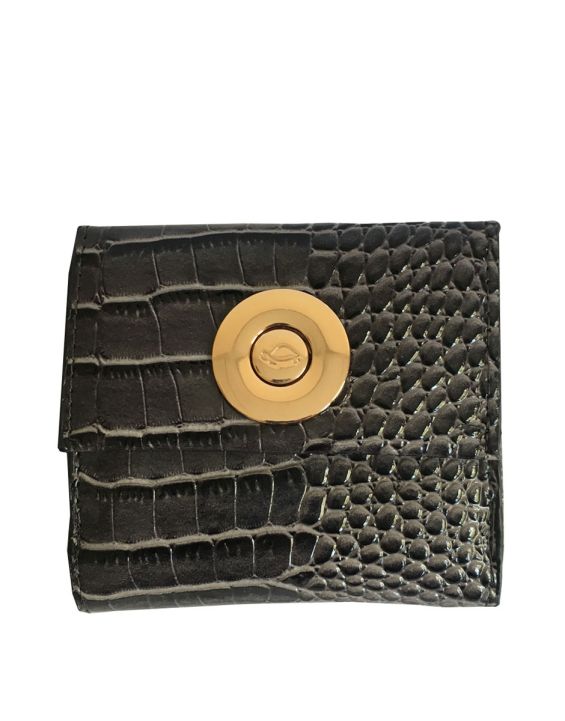 'CARPISA Leather Glossy Wallet Grey