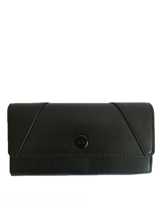 'CARPISA Leather Long Luxury Wallet Black