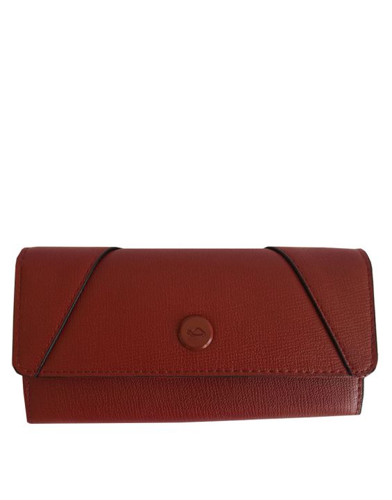 'CARPISA Leather Long Luxury Wallet Red