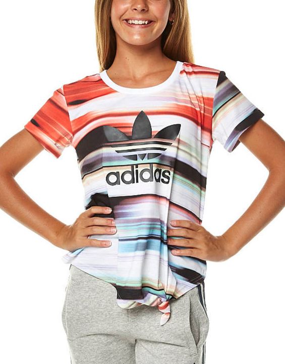 'ADIDAS J Stripe Logo Tee