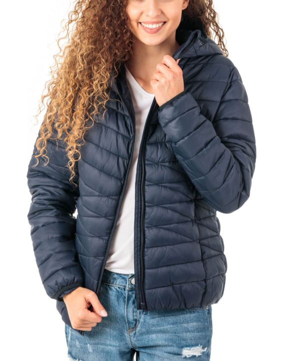 '4F Ribbon Padded Jacket Navy