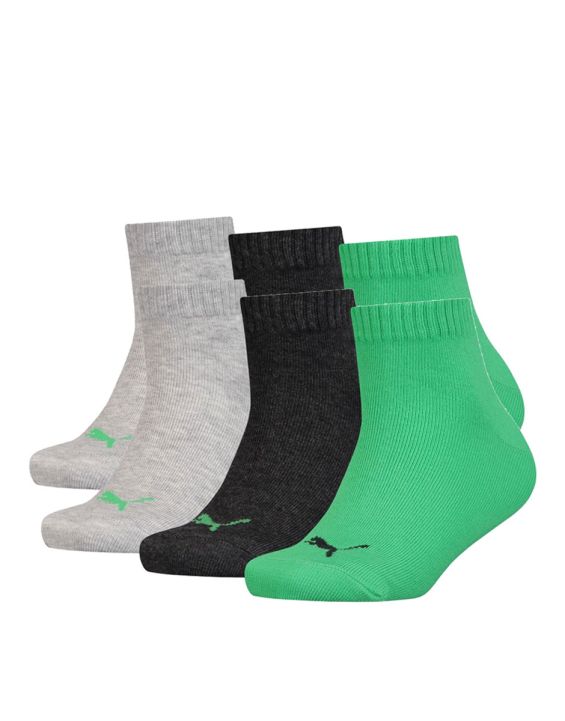 'PUMA Kids Quarter Socks 3 Pack Green