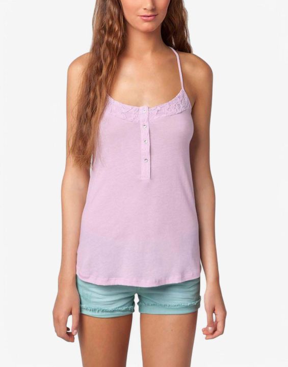 'BERSHKA Lace Detail Top Pink