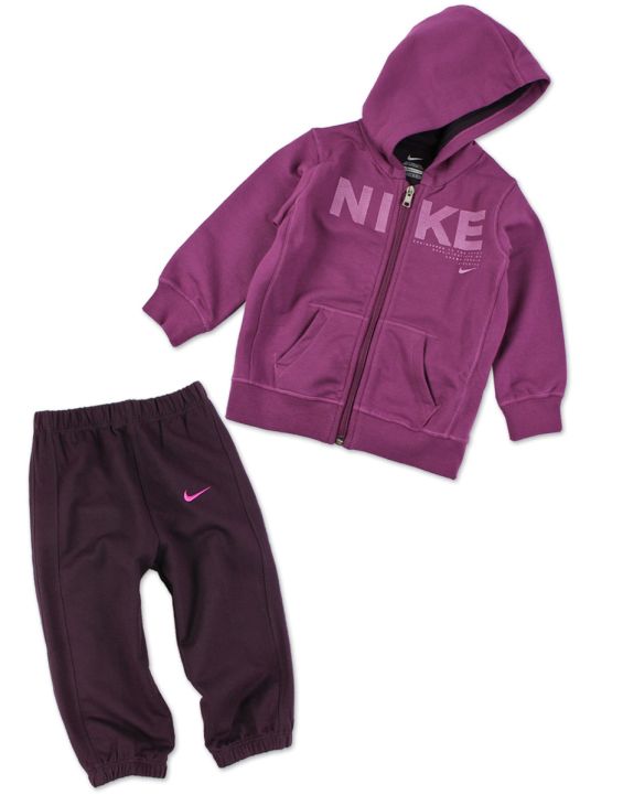 'NIKE Fleece Tracksuit Dark Pink/Purple I
