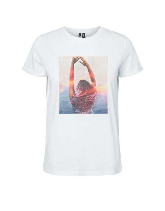 'VERO MODA Printed Tee White