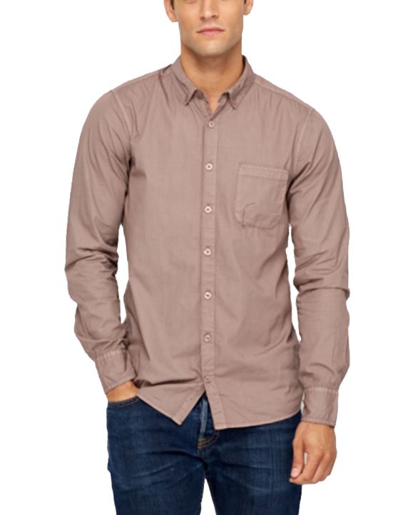 'SUBLEVEL Long Arm Shirt Brown