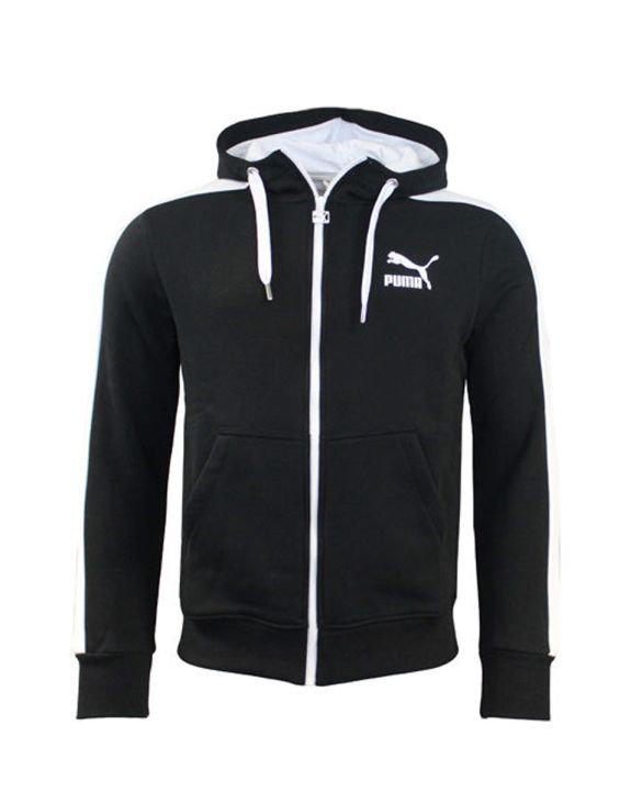 'PUMA Full Zip Hooded Tracktop Black