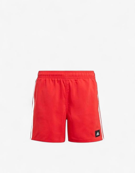 'ADIDAS 3-Stripes Swim Shorts Red