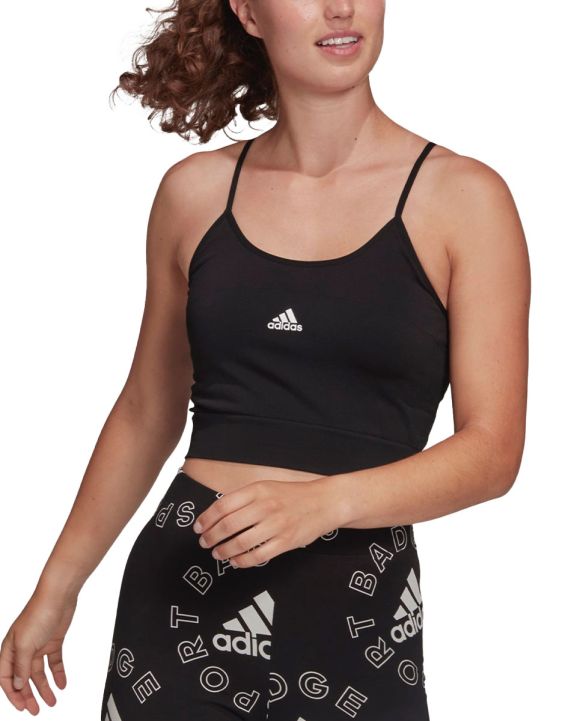 'ADIDAS Aeroknit Seamless Crop Top Black