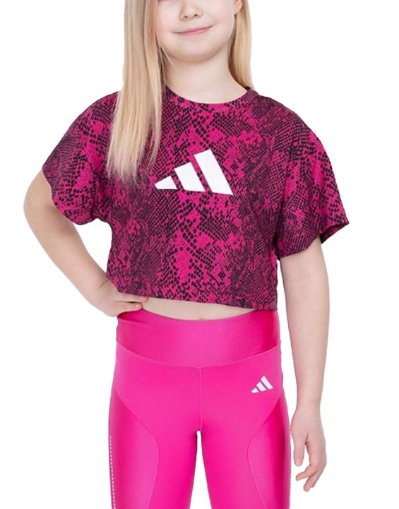'ADIDAS Aeroready Animal Print Tee Pink