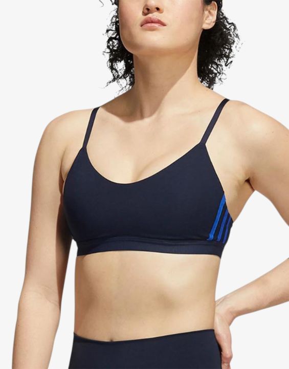'ADIDAS All Me 3-Stripes Bra Blue