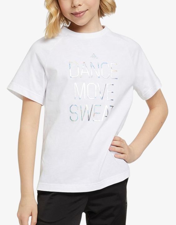 'ADIDAS Dance Metallic-Print Tee White