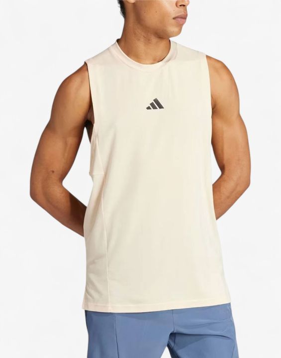 'ADIDAS Designed For Training Workout Tank Top Beige