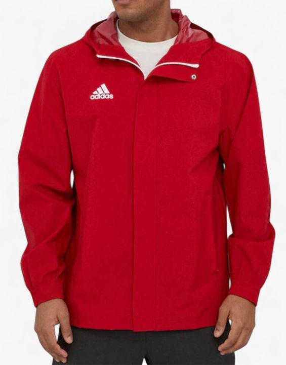 'ADIDAS Entrada 22 All Weather Jacket Red 'ADIDAS Entrada 22 All Weather Jacket Red