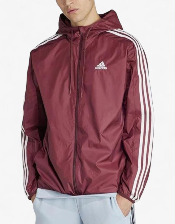 'ADIDAS Essentials 3-Stripes Jacket Burgundy