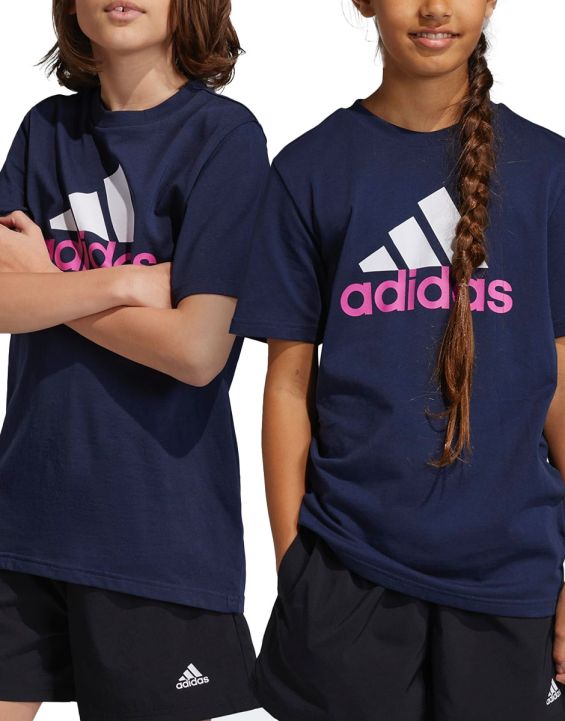 'ADIDAS Essentials Two Color Big Logo Cotton Tee Navy