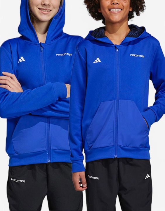 'ADIDAS Football-Inspired Predator Full-Zip Hoodie Blue