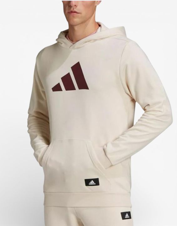 'ADIDAS Future Icons Three Bar Hoodie White