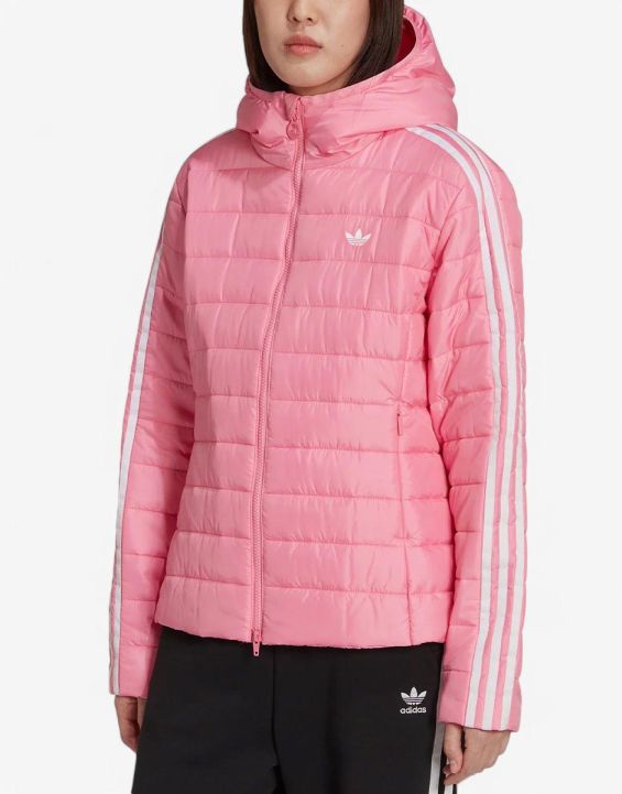 'ADIDAS Hooded Premium Slim Jacket Pink